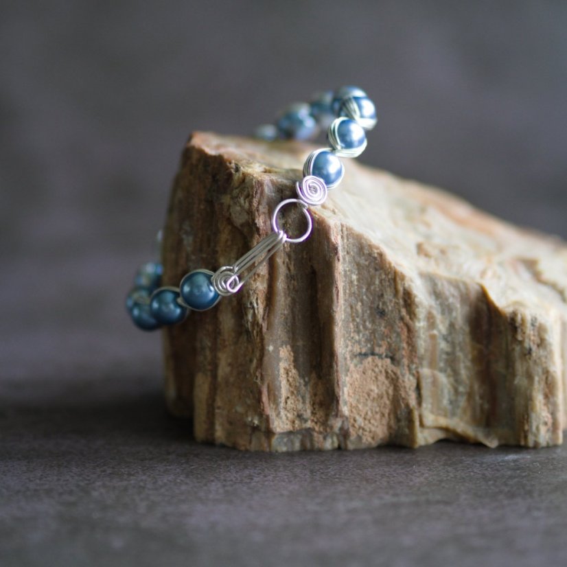 Drátěný náramek - Barva: zelený bronzový