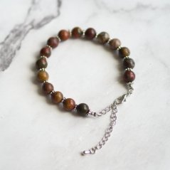 Minerální náramek- Jaspis Picasso