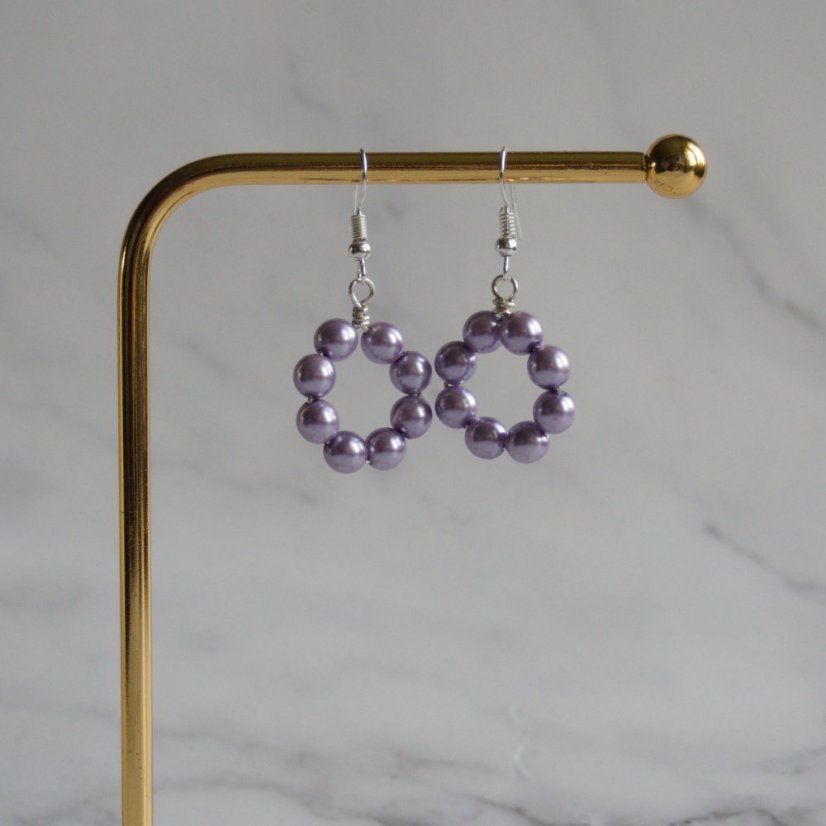 Kruhové náušnice - Barva: Modrá