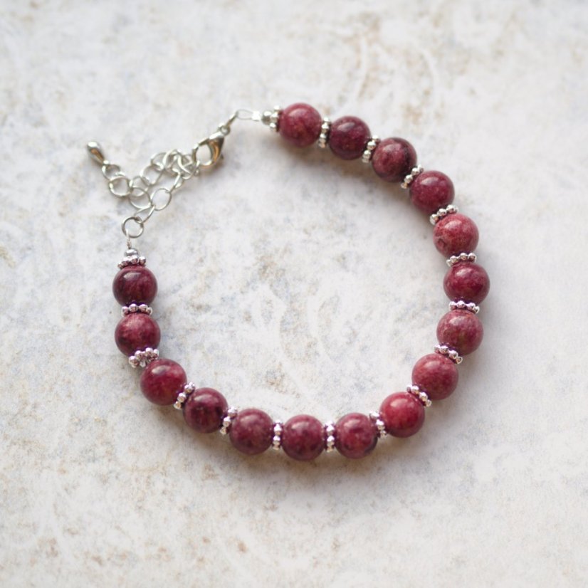 Minerální náramek Rodonit