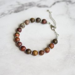 Minerální náramek- Jaspis Picasso