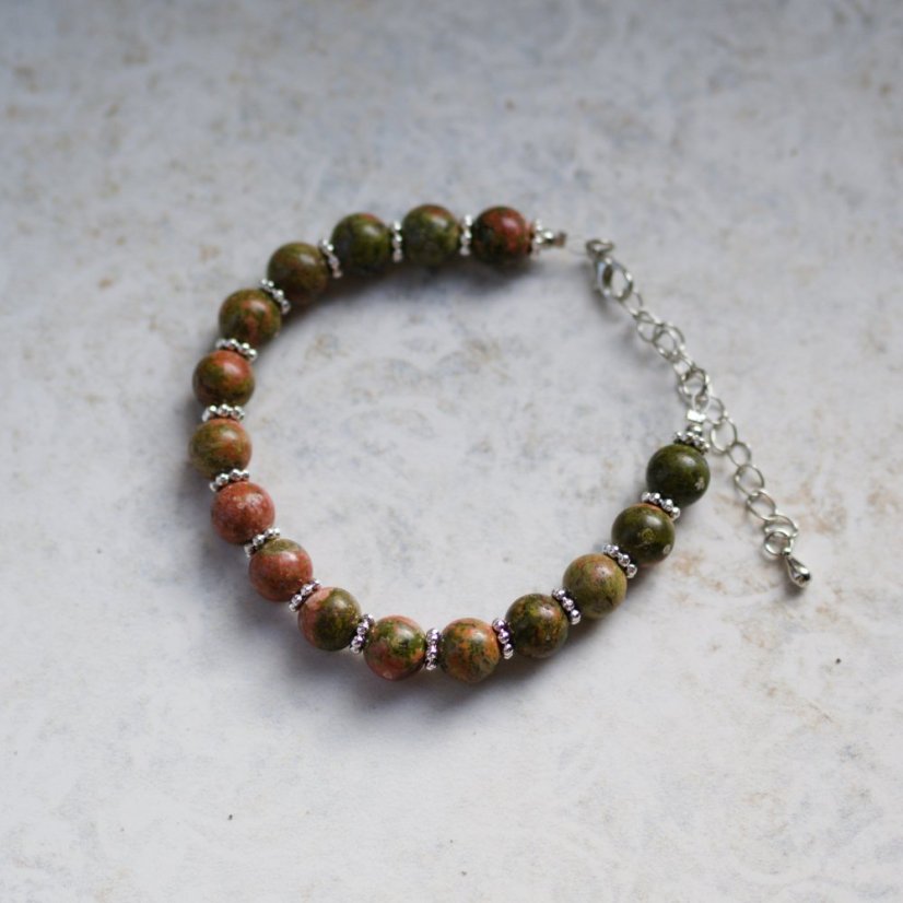 Náramek z Unakitu Náramek z Unakitu