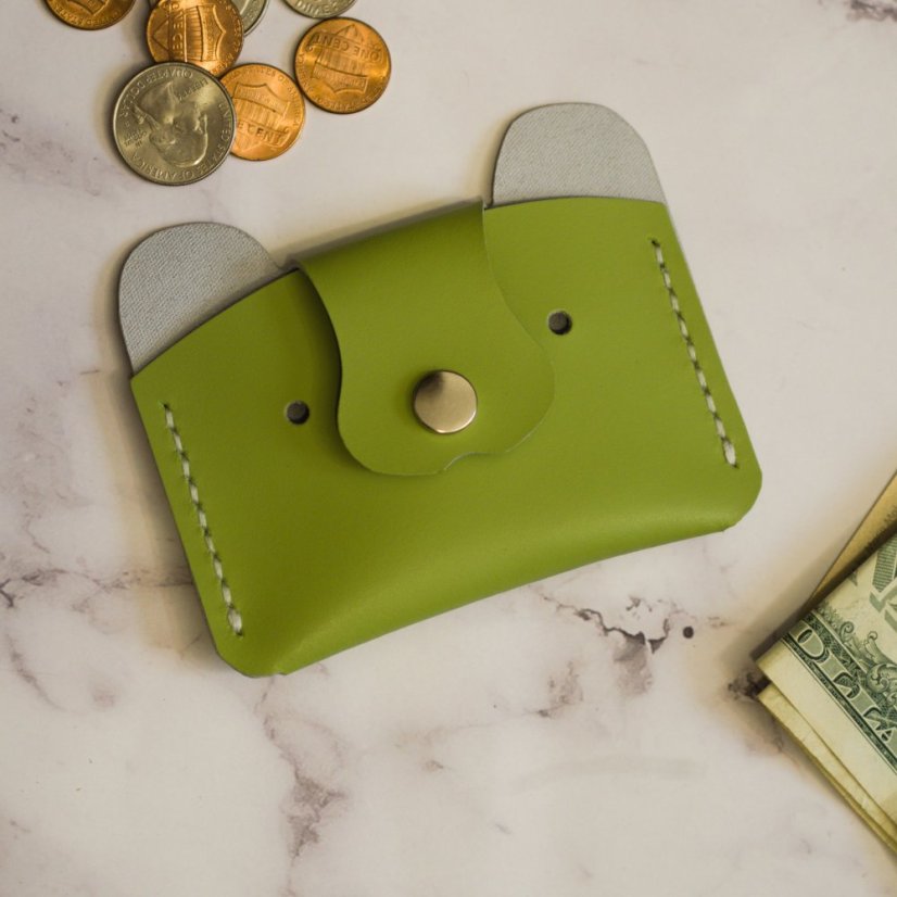 Kožená peněženka - Barva: Zelená